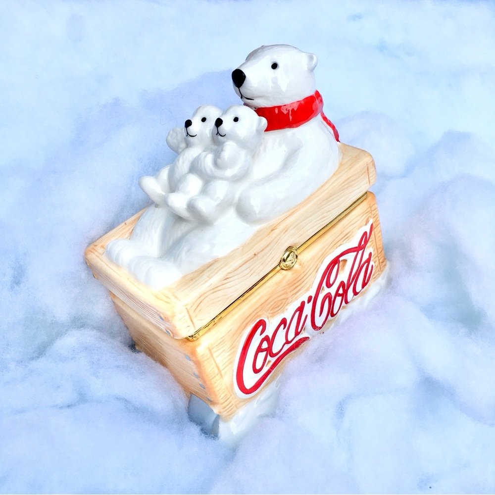Coca Cola Bundle ❉ Houston Harvest Polar Bear Trinket Box Coffee Mug & Tumbler